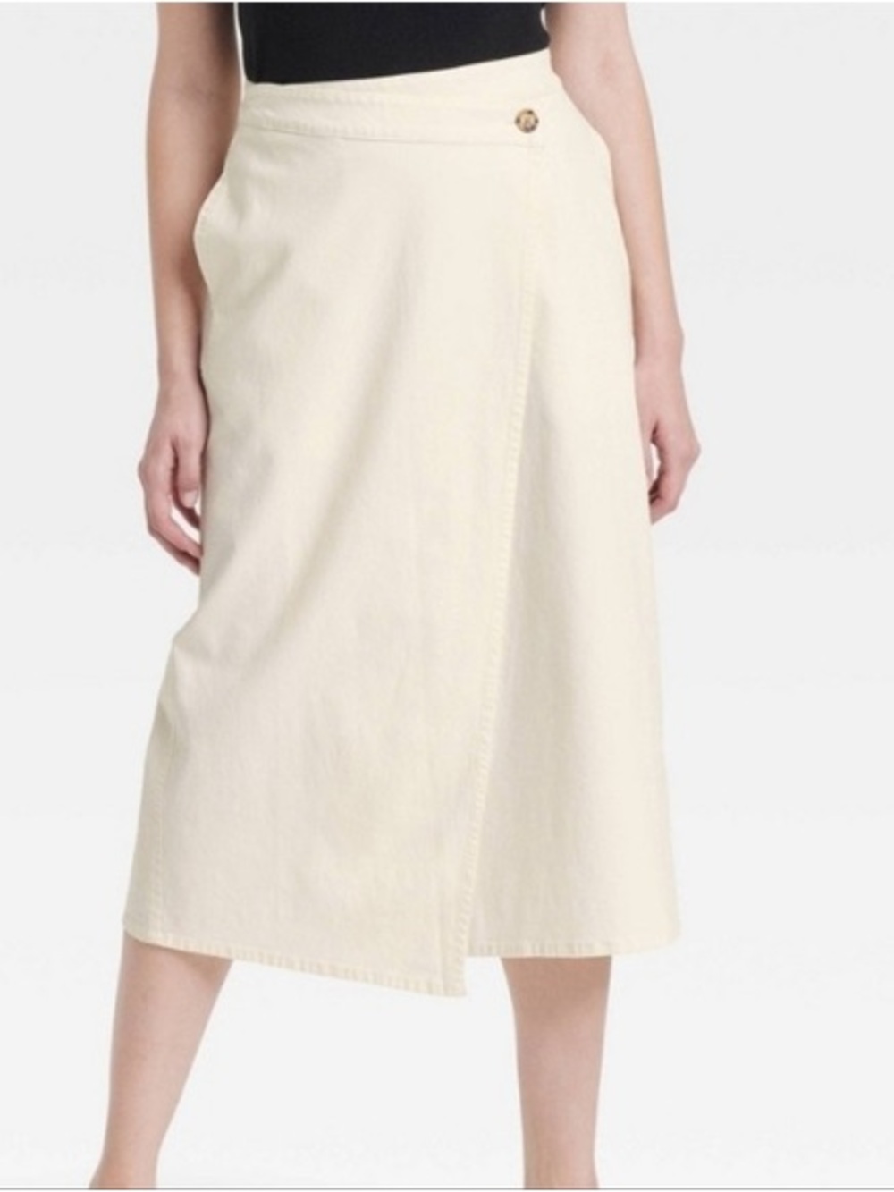 Universal Thread Women's Cream Wrap Midi wrap Skirt